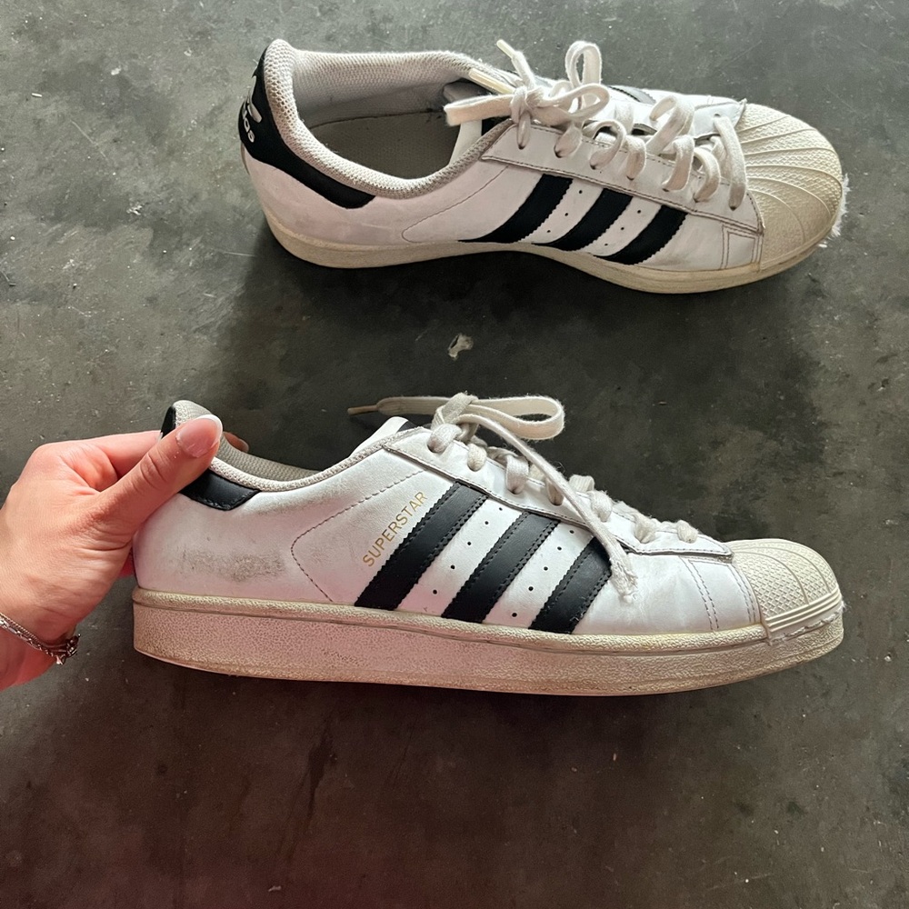 Adidas Superstar White with Black Stripes